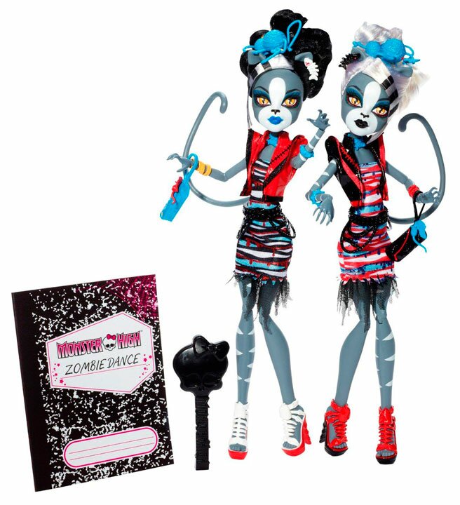 Куклы Monster High Meowlody and Purrsephone Zombie Shake